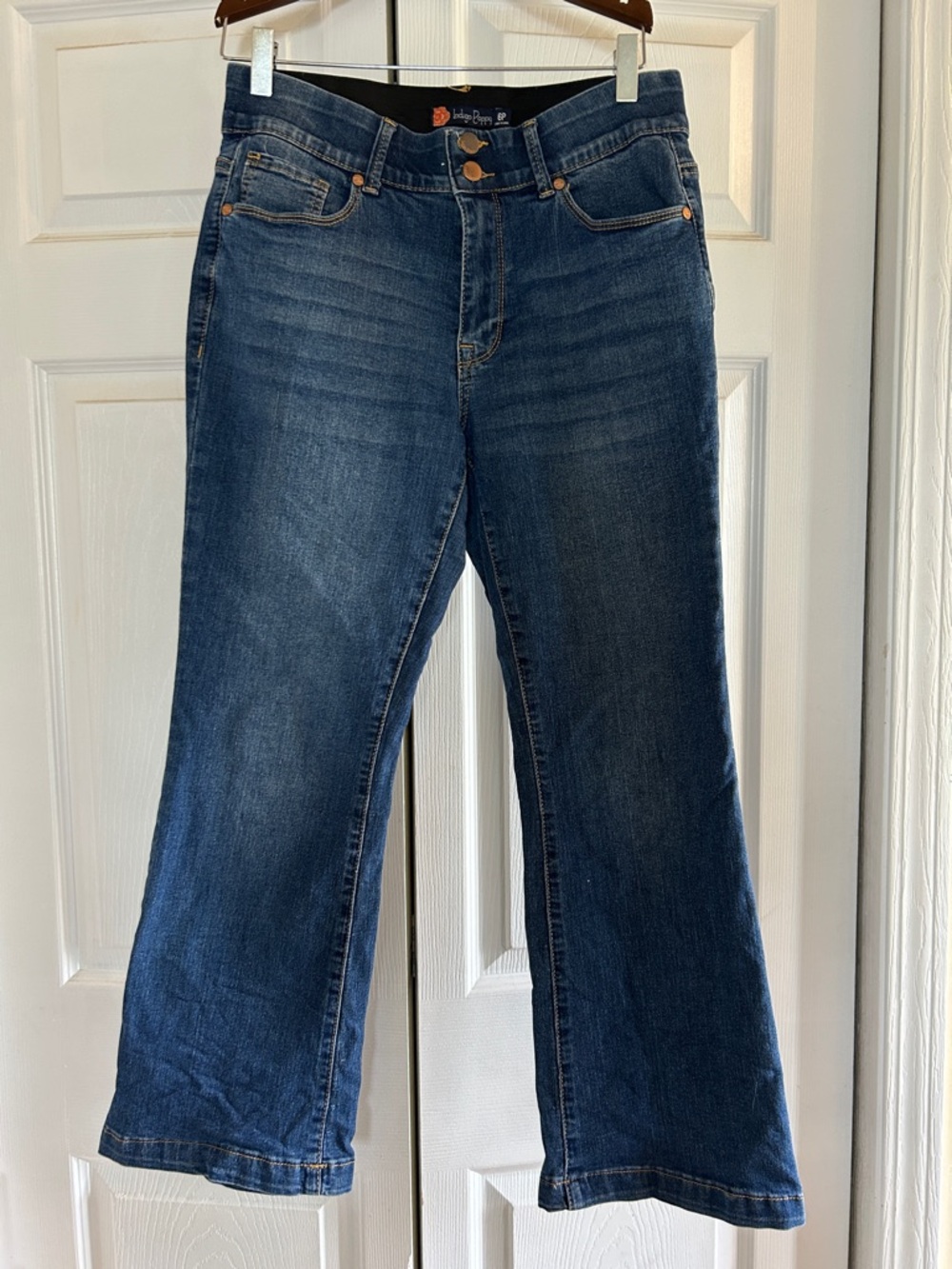 Indigo Poppy tummy control wide leg jeans